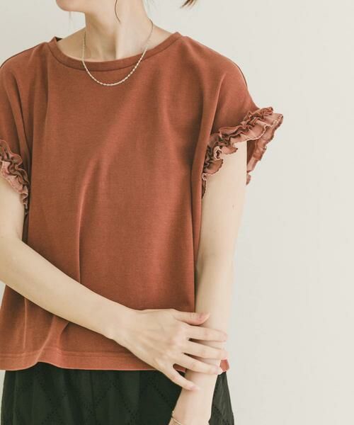 URBAN RESEARCH ITEMS / アーバンリサーチ アイテムズ Tシャツ | ドッキングフリルTシャツ（レッド系その他）