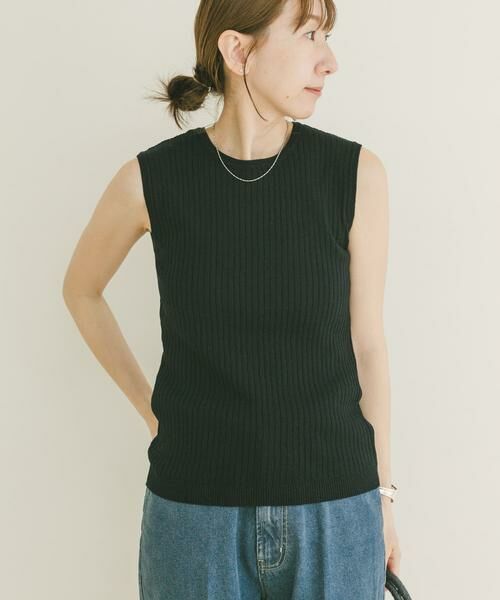 URBAN RESEARCH ITEMS / アーバンリサーチ アイテムズ ニット・セーター | 『洗濯可』ワイドノースリーブニット（ネイビー）