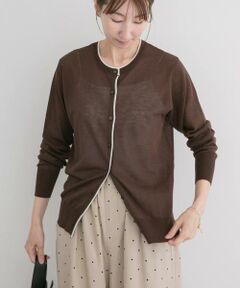 URBAN RESEARCH ITEMS / アーバンリサーチ アイテムズ カーディガン・ボレロ | リネン混ラインニットカーディガン