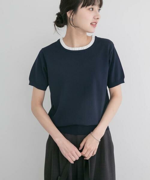 URBAN RESEARCH ITEMS / アーバンリサーチ アイテムズ ニット・セーター | フリルネック半袖ニットトップス | 詳細3
