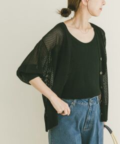 URBAN RESEARCH ITEMS / アーバンリサーチ アイテムズ ニット・セーター | メッシュ半袖カーディガン