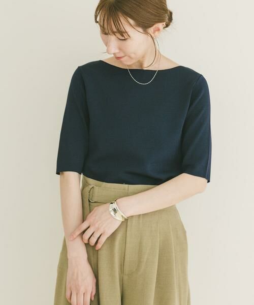 URBAN RESEARCH ITEMS / アーバンリサーチ アイテムズ ニット・セーター | 『洗濯可』ソウバリボートネックニット | 詳細10