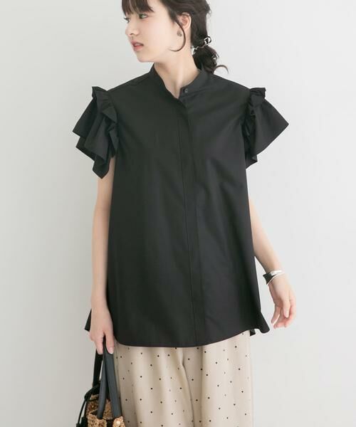 URBAN RESEARCH ITEMS / アーバンリサーチ アイテムズ シャツ・ブラウス | ソデフリルノーカラーブラウス | 詳細12
