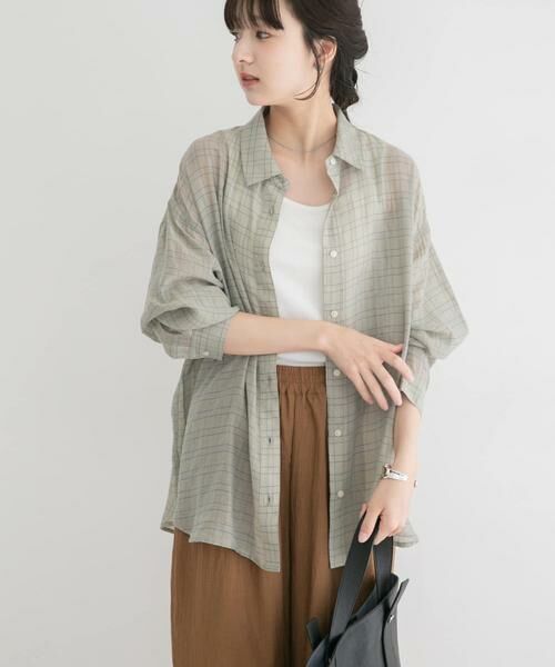 URBAN RESEARCH ITEMS / アーバンリサーチ アイテムズ シャツ・ブラウス | シアーチェックオーバーシャツ | 詳細15