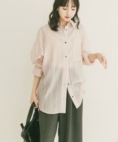 URBAN RESEARCH ITEMS / アーバンリサーチ アイテムズ シャツ・ブラウス | シアープリントストライプシャツ