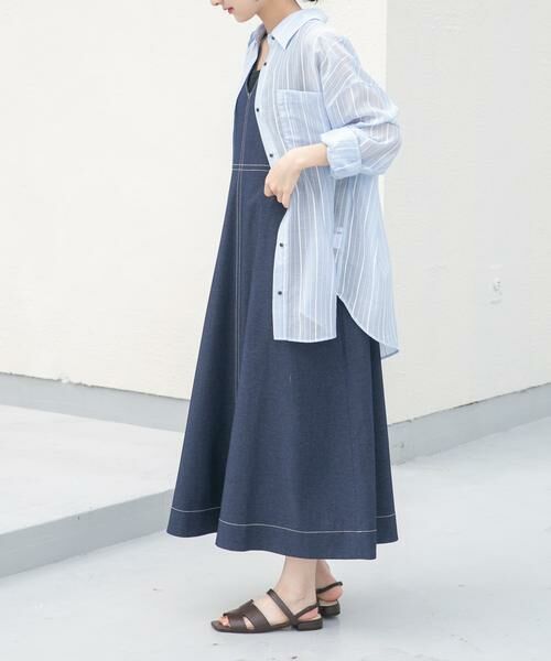 URBAN RESEARCH ITEMS / アーバンリサーチ アイテムズ シャツ・ブラウス | シアープリントストライプシャツ | 詳細4