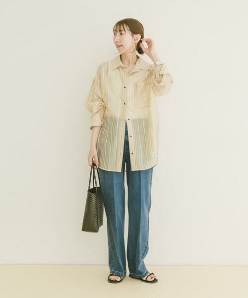 URBAN RESEARCH ITEMS / アーバンリサーチ アイテムズ シャツ・ブラウス | シアープリントストライプシャツ | 詳細23