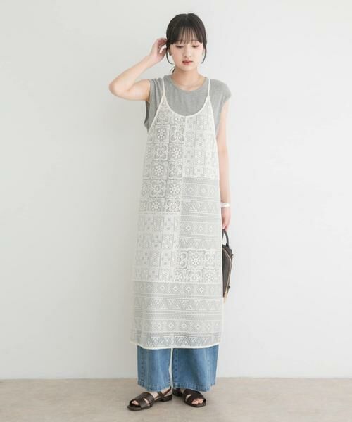 URBAN RESEARCH ITEMS / アーバンリサーチ アイテムズ ワンピース | インナー付きレースキャミワンピース | 詳細20