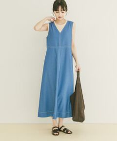 URBAN RESEARCH ITEMS / アーバンリサーチ アイテムズ ワンピース | 『洗濯可』レーヨンデニムテントワンピース