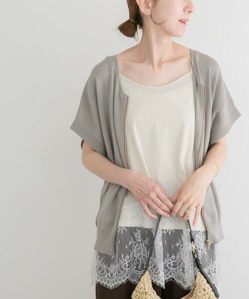 URBAN RESEARCH ITEMS / アーバンリサーチ アイテムズ ブルゾン | ニットZIPブルゾン（ベージュ系その他）
