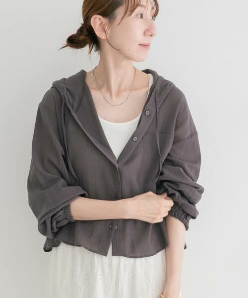 URBAN RESEARCH ITEMS / アーバンリサーチ アイテムズ シャツ・ブラウス | フードクロップドワッシャーシャツ | 詳細25
