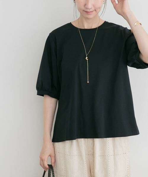 URBAN RESEARCH ITEMS / アーバンリサーチ アイテムズ Tシャツ | 袖デザインカットソー（ブラック）