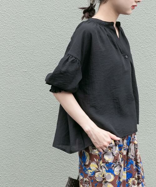 URBAN RESEARCH ITEMS / アーバンリサーチ アイテムズ シャツ・ブラウス | スキッパーPEボイルシャツ（ブラック）