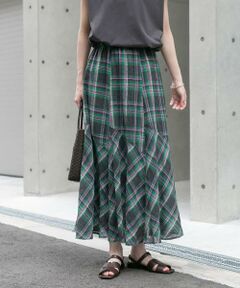 URBAN RESEARCH ITEMS / アーバンリサーチ アイテムズ ロング・マキシ丈スカート | チェック切替えスカート