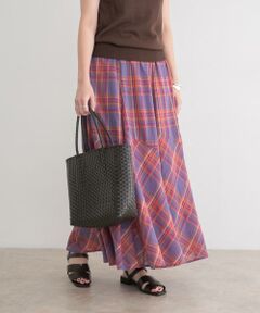 URBAN RESEARCH ITEMS / アーバンリサーチ アイテムズ ロング・マキシ丈スカート | チェック切替えスカート