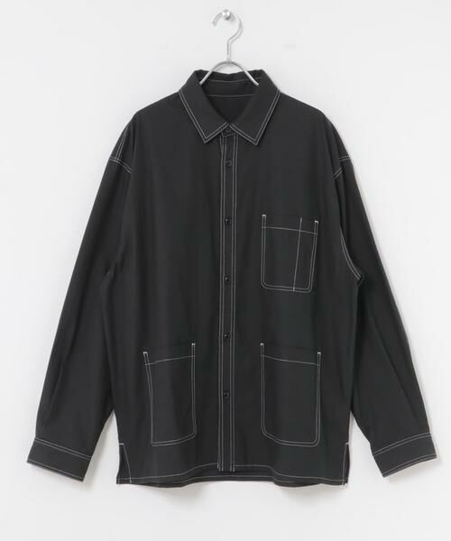 URBAN RESEARCH ITEMS / アーバンリサーチ アイテムズ シャツ・ブラウス | Wステッチ シャンブレー カバーオールシャツ | 詳細18