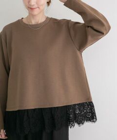 URBAN RESEARCH ITEMS / アーバンリサーチ アイテムズ スウェット | レース切り替えダンボールトップス
