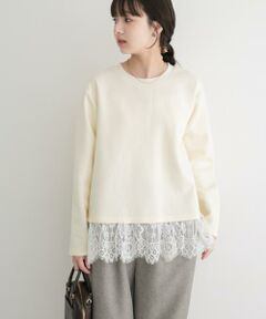 URBAN RESEARCH ITEMS / アーバンリサーチ アイテムズ スウェット | レース切り替えダンボールトップス