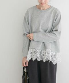 URBAN RESEARCH ITEMS / アーバンリサーチ アイテムズ スウェット | レース切り替えダンボールトップス