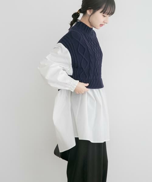 URBAN RESEARCH ITEMS / アーバンリサーチ アイテムズ シャツ・ブラウス | ベストドッキングチュニック(ホワイト)