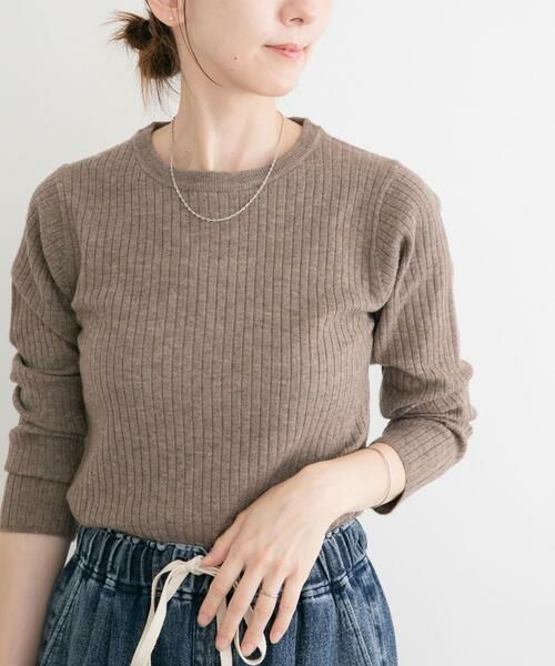 URBAN RESEARCH ITEMS / アーバンリサーチ アイテムズ ニット・セーター | 『洗濯可』フワフワクルーネックリブニット | 詳細1