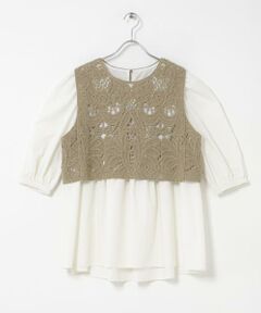 URBAN RESEARCH ITEMS / アーバンリサーチ アイテムズ シャツ・ブラウス | レースドッキングブラウス