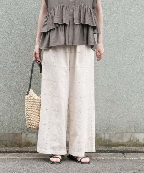 URBAN RESEARCH ITEMS / アーバンリサーチ アイテムズ その他パンツ | ブロックレースパンツ(ホワイト系その他)