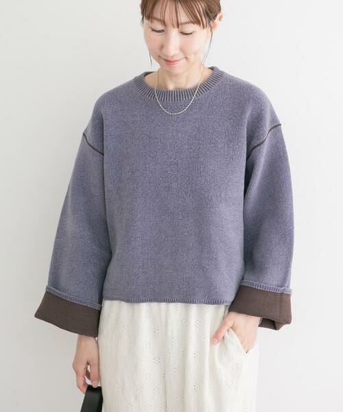 URBAN RESEARCH ITEMS / アーバンリサーチ アイテムズ ニット・セーター | 『洗濯可』ダブルフェイスモールニット(ブルー系その他)
