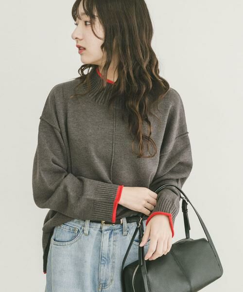 URBAN RESEARCH ITEMS / アーバンリサーチ アイテムズ ニット・セーター | 『洗濯可』ハイショクハイネックニット(グレー)