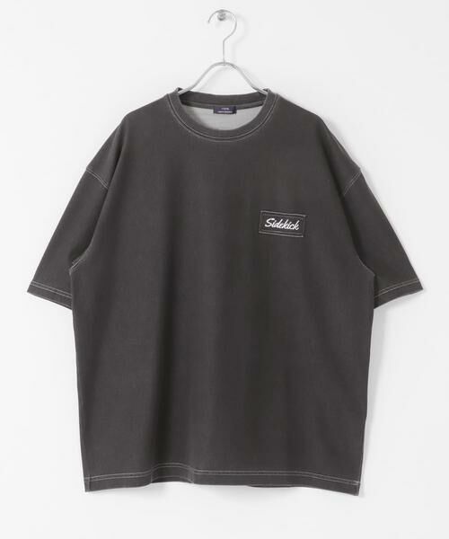 URBAN RESEARCH ITEMS / アーバンリサーチ アイテムズ Tシャツ | HIGH COOLワンポイント刺繍デニムTシャツ（ブラック）