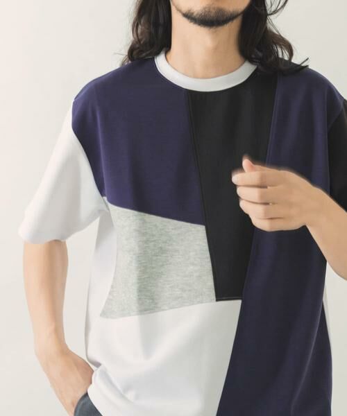 URBAN RESEARCH ITEMS / アーバンリサーチ アイテムズ Tシャツ | ブロッキングデザインポンチTシャツ | 詳細1