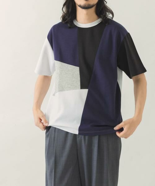 URBAN RESEARCH ITEMS / アーバンリサーチ アイテムズ Tシャツ | ブロッキングデザインポンチTシャツ | 詳細4