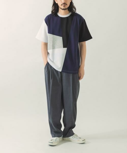 URBAN RESEARCH ITEMS / アーバンリサーチ アイテムズ Tシャツ | ブロッキングデザインポンチTシャツ | 詳細5