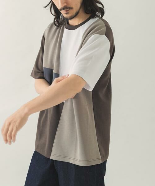 URBAN RESEARCH ITEMS / アーバンリサーチ アイテムズ Tシャツ | ブロッキングデザインポンチTシャツ | 詳細9