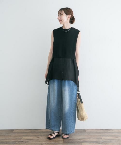 URBAN RESEARCH ITEMS / アーバンリサーチ アイテムズ シャツ・ブラウス | ノースリーブニットドッキングシャツ | 詳細27