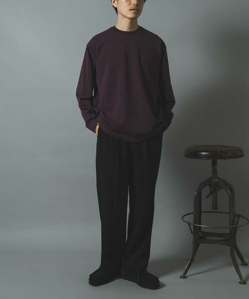 URBAN RESEARCH ITEMS / アーバンリサーチ アイテムズ Tシャツ | ダブルフェイス裏配色 長袖カットソー | 詳細7