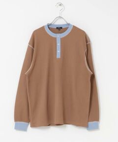 URBAN RESEARCH ITEMS / アーバンリサーチ アイテムズ Tシャツ | 配色ワッフルヘンリーネックカットソー