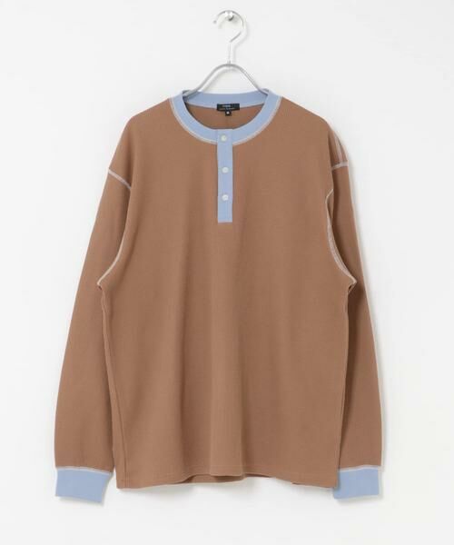 URBAN RESEARCH ITEMS / アーバンリサーチ アイテムズ Tシャツ | 配色ワッフルヘンリーネックカットソー | 詳細1
