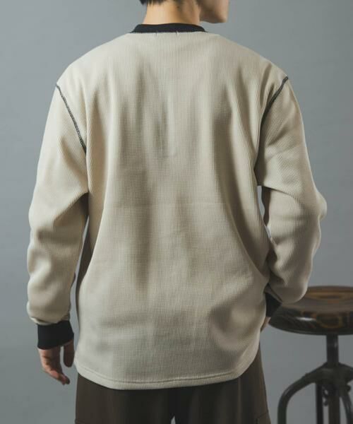 URBAN RESEARCH ITEMS / アーバンリサーチ アイテムズ Tシャツ | 配色ワッフルヘンリーネックカットソー | 詳細4