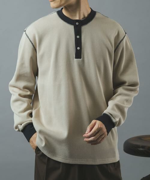 URBAN RESEARCH ITEMS / アーバンリサーチ アイテムズ Tシャツ | 配色ワッフルヘンリーネックカットソー | 詳細6