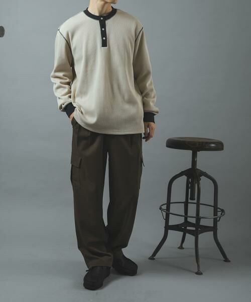 URBAN RESEARCH ITEMS / アーバンリサーチ アイテムズ Tシャツ | 配色ワッフルヘンリーネックカットソー | 詳細8