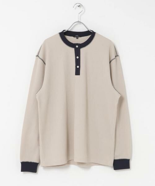 URBAN RESEARCH ITEMS / アーバンリサーチ アイテムズ Tシャツ | 配色ワッフルヘンリーネックカットソー | 詳細9