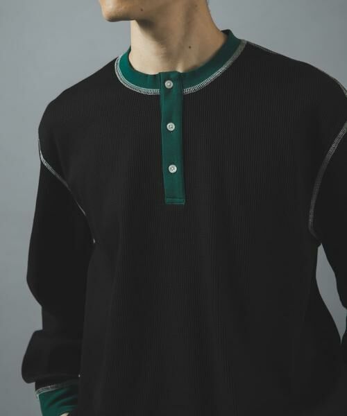 URBAN RESEARCH ITEMS / アーバンリサーチ アイテムズ Tシャツ | 配色ワッフルヘンリーネックカットソー | 詳細11