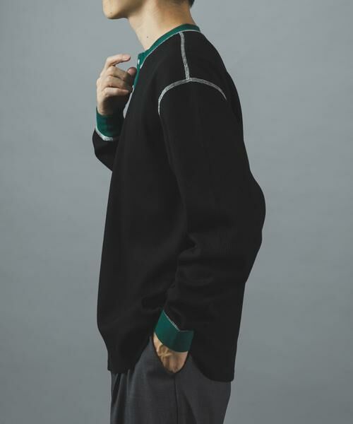 URBAN RESEARCH ITEMS / アーバンリサーチ アイテムズ Tシャツ | 配色ワッフルヘンリーネックカットソー | 詳細14