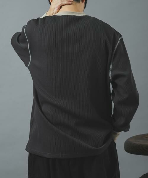 URBAN RESEARCH ITEMS / アーバンリサーチ アイテムズ Tシャツ | 配色ワッフルヘンリーネックカットソー | 詳細28