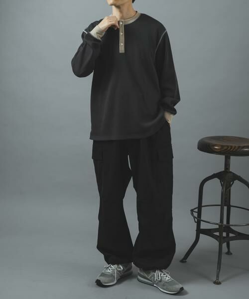 URBAN RESEARCH ITEMS / アーバンリサーチ アイテムズ Tシャツ | 配色ワッフルヘンリーネックカットソー | 詳細29