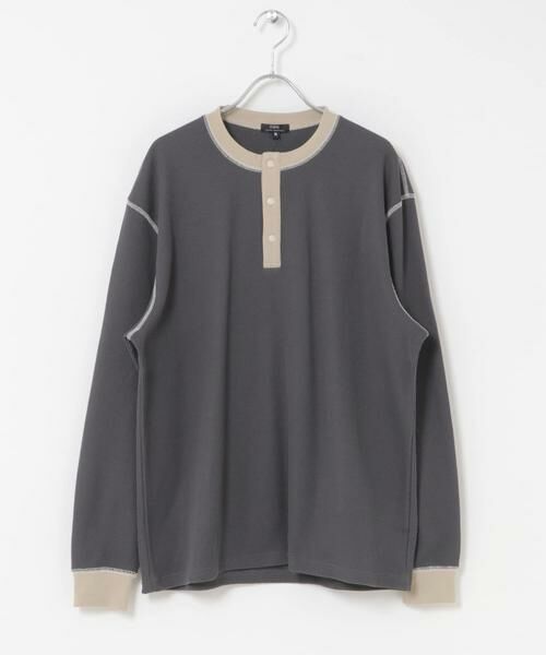 URBAN RESEARCH ITEMS / アーバンリサーチ アイテムズ Tシャツ | 配色ワッフルヘンリーネックカットソー | 詳細30
