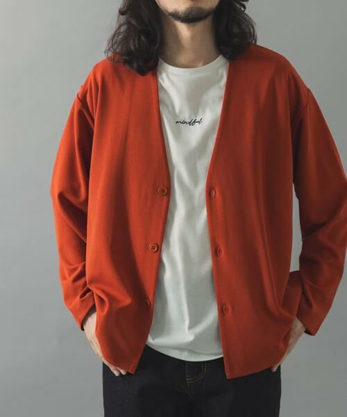 URBAN RESEARCH ITEMS / アーバンリサーチ アイテムズ カーディガン・ボレロ | 『イージーケア』UVカッドライタッチカーディガン+刺繍Tシャツセット | 詳細3