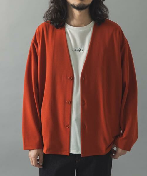 URBAN RESEARCH ITEMS / アーバンリサーチ アイテムズ カーディガン・ボレロ | 『イージーケア』UVカッドライタッチカーディガン+刺繍Tシャツセット | 詳細5