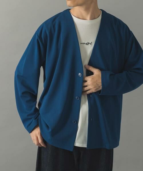 URBAN RESEARCH ITEMS / アーバンリサーチ アイテムズ カーディガン・ボレロ | 『イージーケア』UVカッドライタッチカーディガン+刺繍Tシャツセット | 詳細16